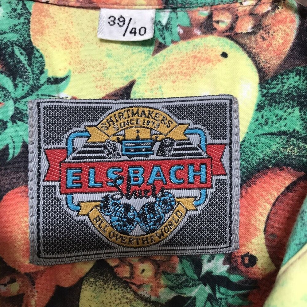 Vintage Elsbach Fruit Print Hawaiian Camp Shirt EU 39/40 Fits Large Cotton - Picture 3 of 9